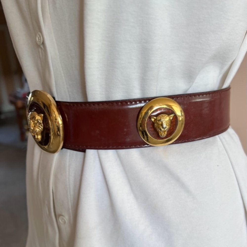 ESCADA - BELT BROWN LEATHER - VINTAGE PRELOVED - Picture 5 of 6